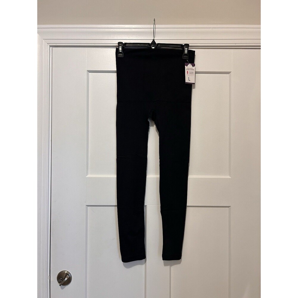 Women’s Black Seamless Shaper Leggings Size Large Ultra Compressions Slimming